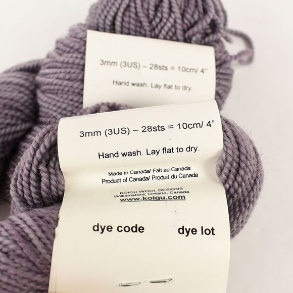 Koigu KPM Wool Yarn 2 Skeins Merino Wool Hand Painted 2336 Lilac - Picture 3 of 4